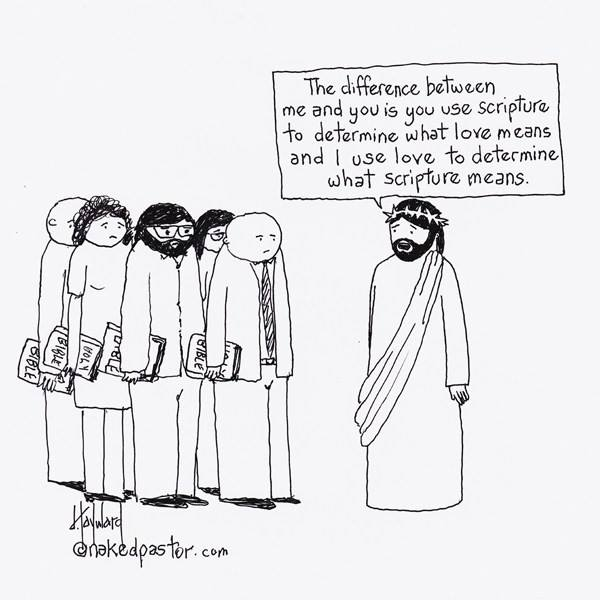 Naked Pastor Cartoon on Love
