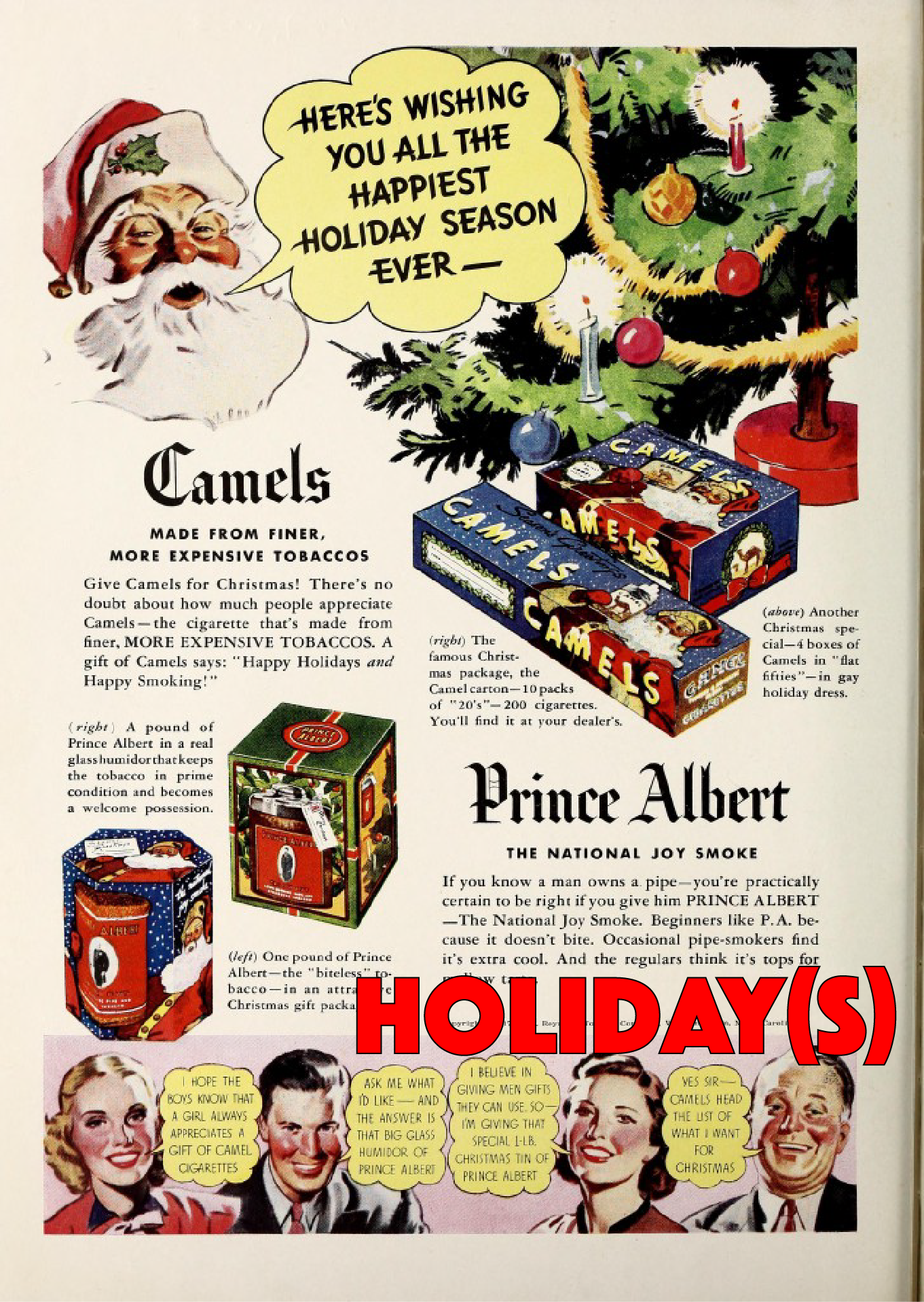 Holidays Camel Cigarette Ad